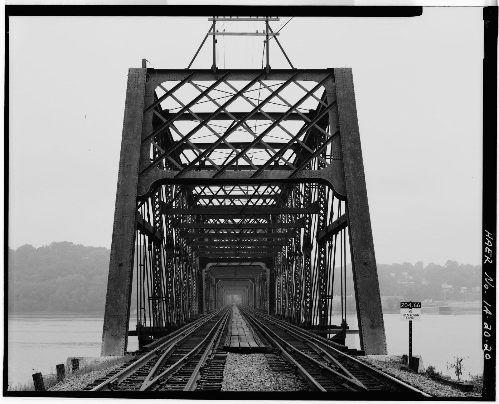 Looking west across previous bridge